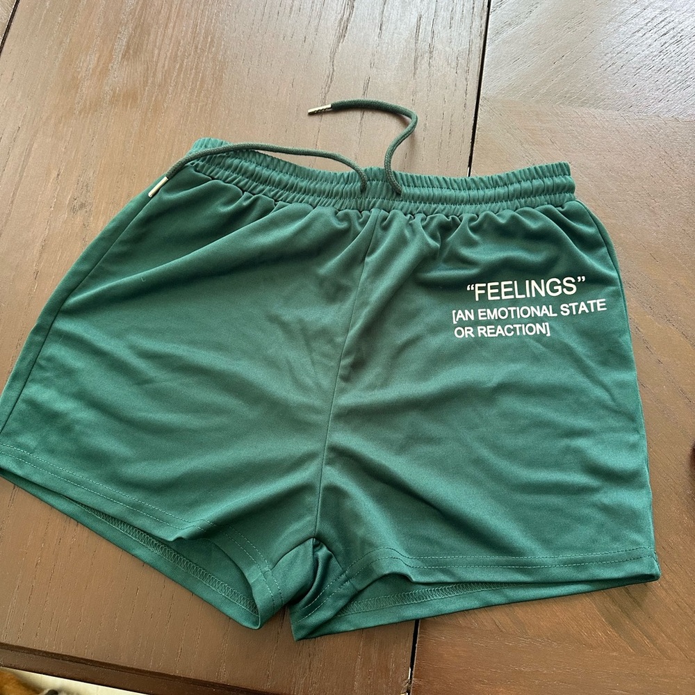 Green Graphic Shorts